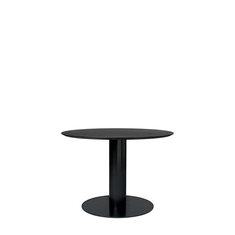 GUBI 2.0 Dining Table - Round 110 - wood black stained ash top