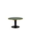 GUBI 2.0 Dining Table - Round 125 - black bottle green glass top
