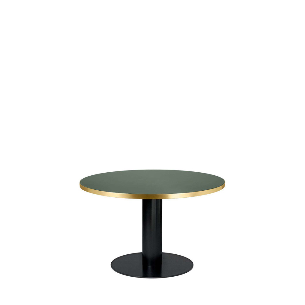 GUBI 2.0 Dining Table - Round 125 - black bottle green glass top