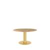 GUBI 2.0 Dining Table - Round 130 - brass base - oak top