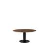 GUBI 2.0 Dining Table - Round 150 - black base - american walnut top