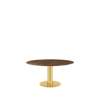 GUBI 2.0 Dining Table - Round 150 - brass base - american walnut top