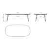 Diagram - GUBI Dining Table - Elliptical 120x230 Wood Top