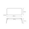 Diagram - GUBI Dining Table - Recatangular 100x200 Wood Top