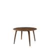 GUBI Dining Table - Round 120 Wood Top - wood base walnut base - walnut top