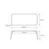Diagram - GUBI Dining Table - Recatangular 180x90 Wood Top