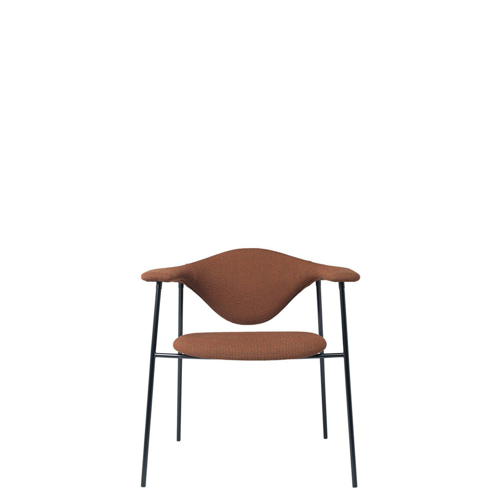 Masculo Dining Chair - Fully Upholstered 4-Leg - black kvadrat colline-568