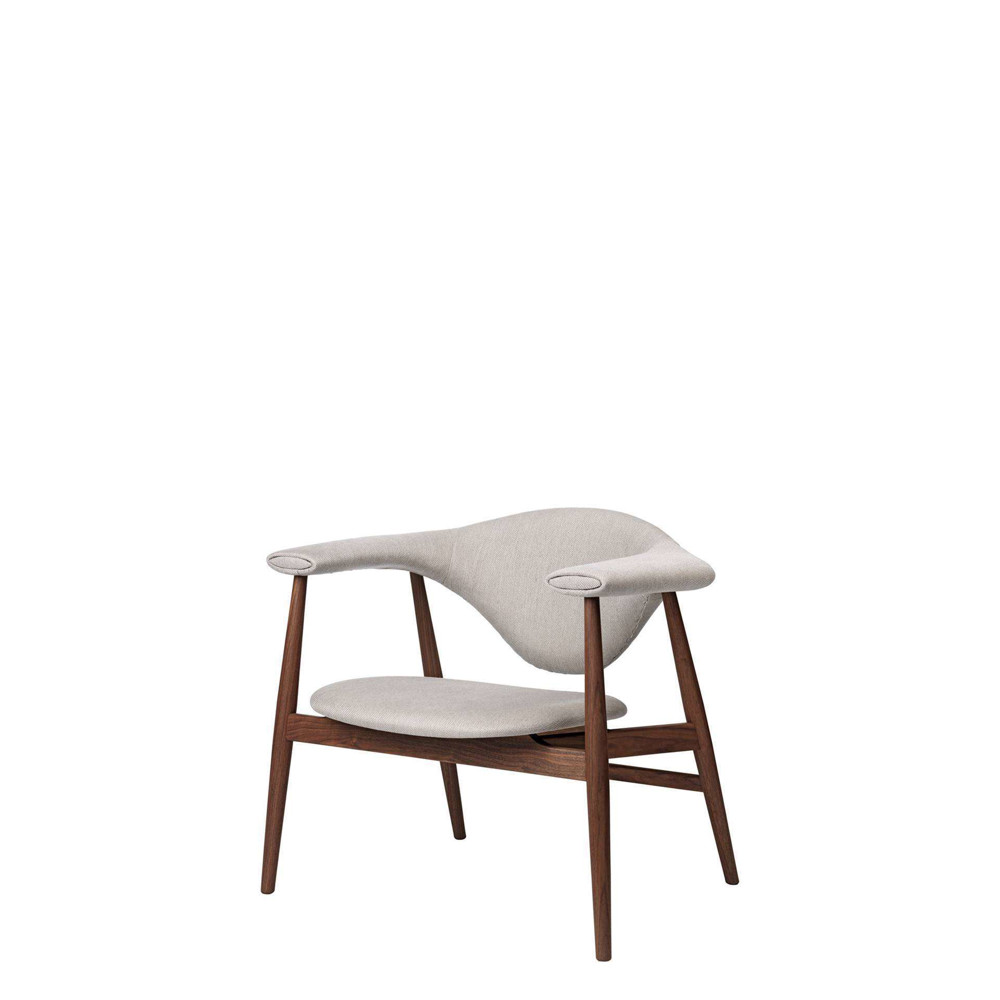 Masculo Lounge Chair - Fully Upholstered Wood Base - american walnut dedar sinequanon-010-acqua