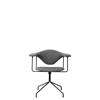 Masculo Meeting Chair - Fully Upholstered Swivel Base - black fabric grey