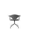 Masculo Meeting Chair - Fully Upholstered Swivel Base - black fabric grey back