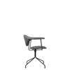 Masculo Meeting Chair - Fully Upholstered Swivel Base - black fabric grey