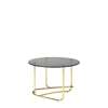 Mategot Side Table - brass glass smoked