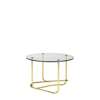 Mategot Side Table - brass glass transparent