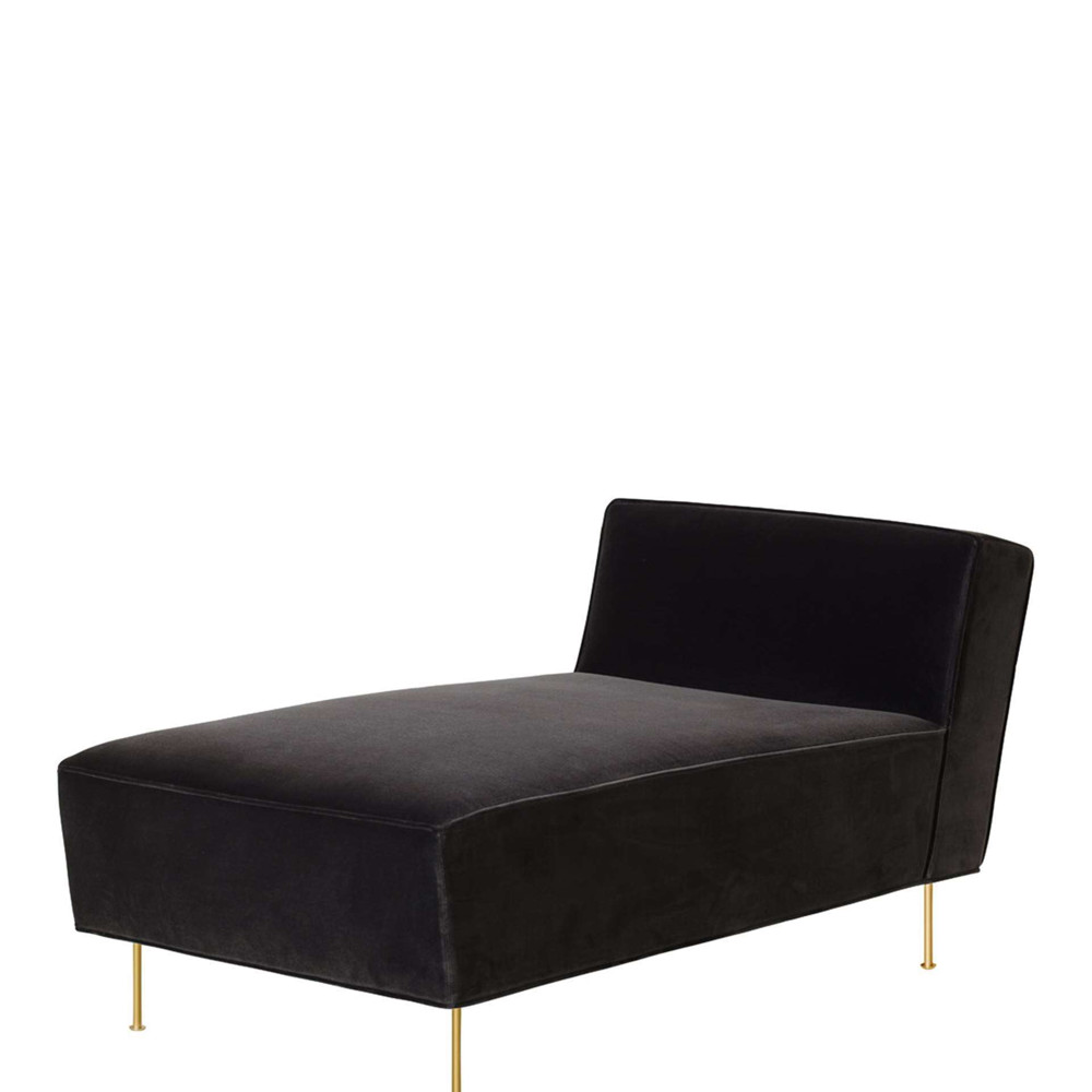 Modern Line Chaise Longue - brass gubi velluto-130