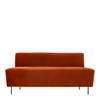Modern Line Dining Sofa - black gubi velluto-641