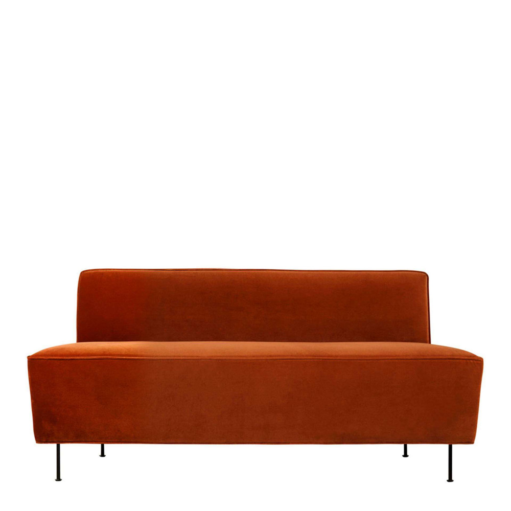 Modern Line Dining Sofa - black gubi velluto-641