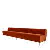 Modern Line Dining Sofa - black gubi velluto-641