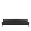 Modern Line Sofa - black leather black
