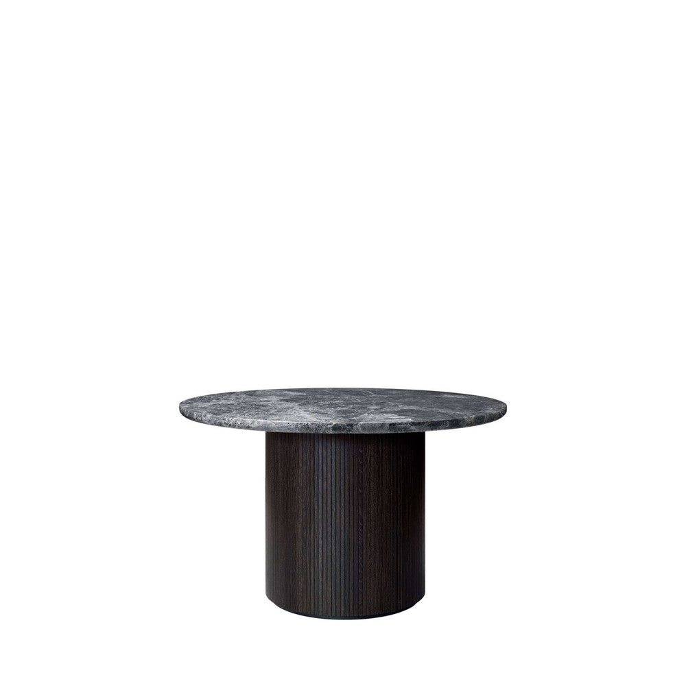 Moon Round Dining Table - Marble Top - 120 grey emperador marble