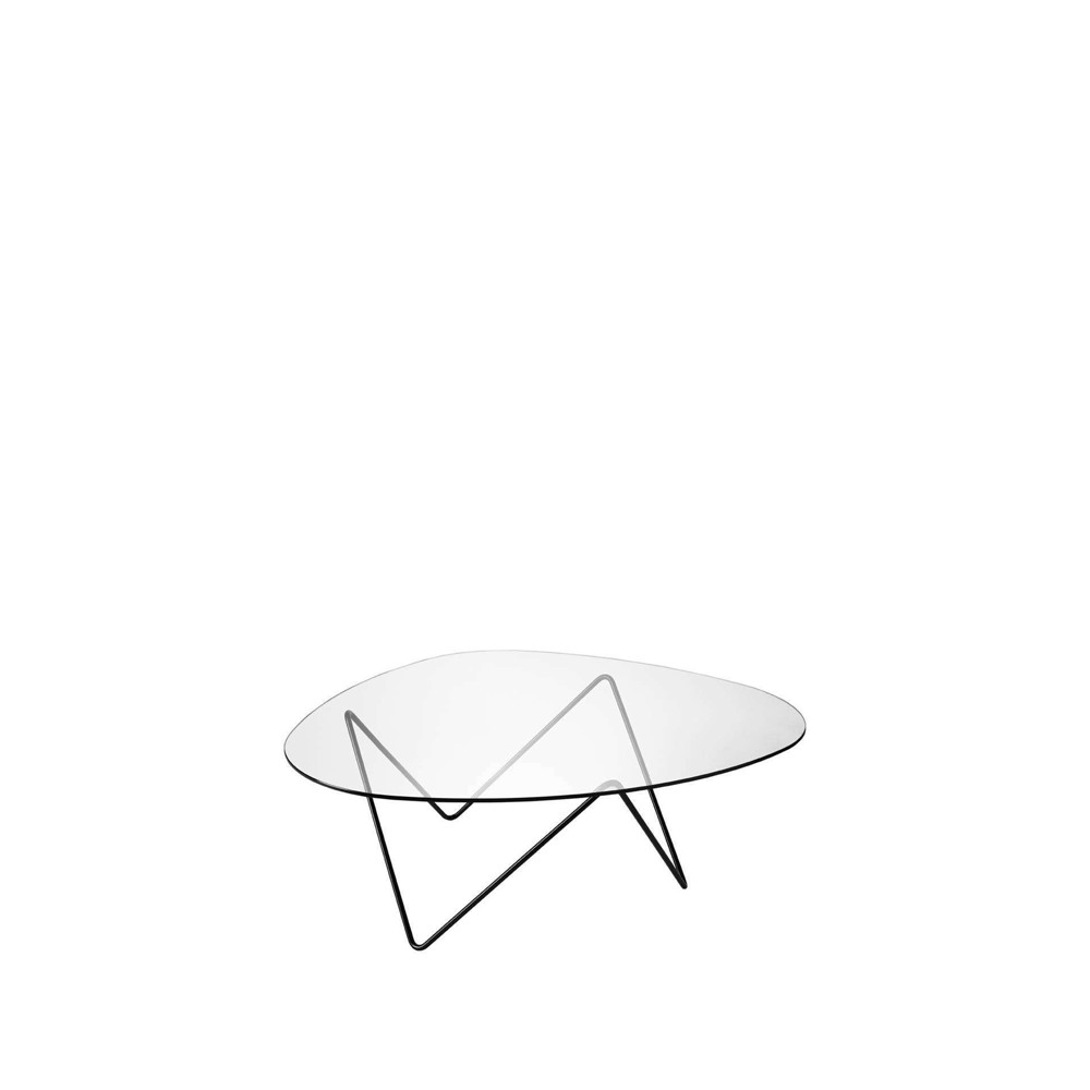 Pedrera Coffee Table - black glass transparent