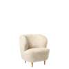Stay Lounge Chair Small - Wood Legsoak skandilock curly-moonlight