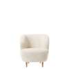 Stay Lounge Chair Small - Wood Legsoak skandilock curly-offwhite