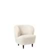 Stay Lounge Chair Small - Wood Legssmoked oakfinish skandilock curly-offwhite
