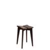 Trefle Stool - brown base - black stained oak