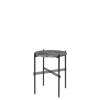 TS Round Side Table - black base - grey emperador marble