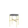 TS Round Side Table - brass base - grey emperador marble 