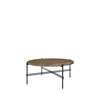 TS Round Coffee Table - 80 black base - brown emperador marble 