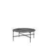 TS Round Coffee Table - 80 black base - grey emperador marble 