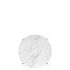 TS Round Coffee Table - 80 black base - white carrara marble 