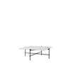 TS Square Coffee Table - Black Base - 105 black base - white carrara marble 