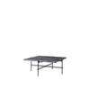 TS Square Coffee Table - Black Base - 80 black base - grey emperador marble 