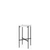 TS Round Console Table - 40 black base - white carrara marble