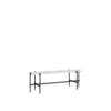 TS Console 120 - 1 Rack - 120 black base - white carrara marble