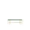 TS Console 120 - 1 Rack - 120 brass base -dusty green glass 