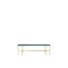 TS Console 120 - 1 Rack - 120 brass base -navy blue glass 