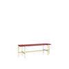 TS Console 120 - 1 Rack - 120 brass base -rustyred glass 
