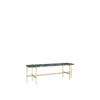 TS Console 120 - 1 Rack - 120 brass base - green guatemala marble