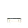TS Console 120 - 1 Rack - 120 brass base - green guatemala marble