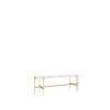 TS Console 120 - 1 Rack - 120 brass base - white carrara marble