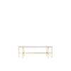 TS Console 120 - 1 Rack - 120 brass base - white carrara marble