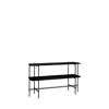 TS Console 120 - 2 Rack with Tray - Black Base - 120 black base - black marquina marble
