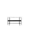 TS Console 120 - 2 Rack with Tray - Black Base - 120 black base - white carrara marble
