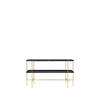 TS Console 120 - 2 Rack with Tray - Black Base - 120 brass base - black marquina marble