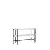 TS Console 120 - 2 Racks - 120 black base - white carrara marble