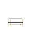TS Console 120 - 2 Racks - 120 brass base - graphite black glass 