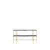 TS Console 120 - 2 Racks - 120 brass base - grey emperador marble